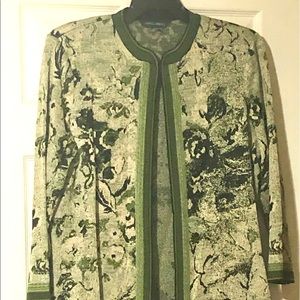 Ming Wang XL Green Cardigan